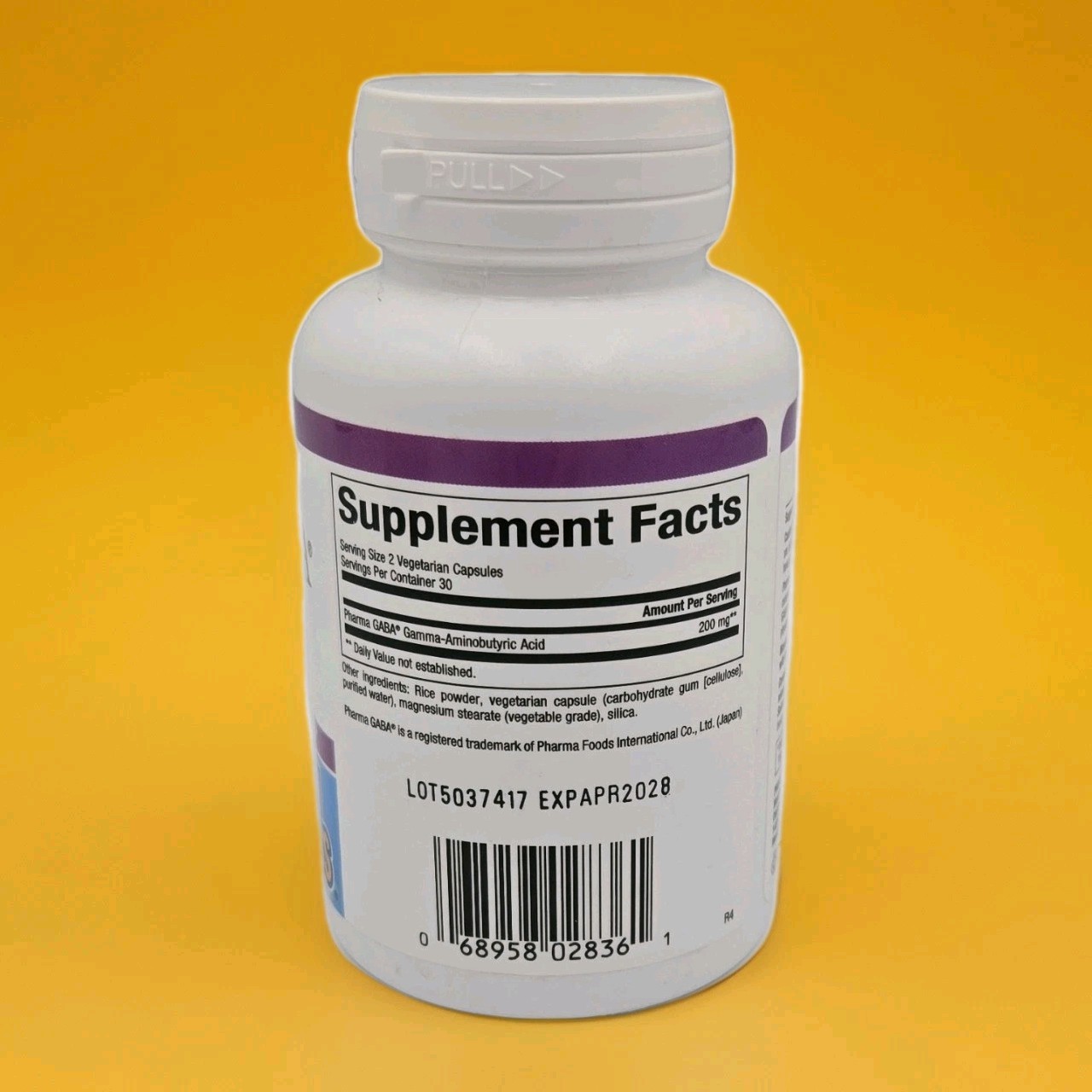 Natural Factors Stress-Relax Pharma GABA 100mg Vegetarian Non-GMO Capsules 60ct