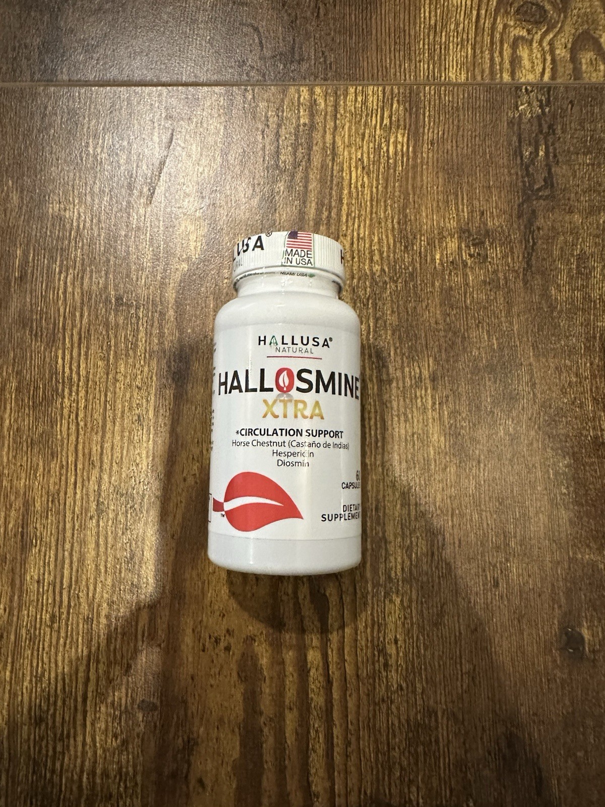 Hallusa Natural Circulation Support Dietary Supplement Capsules 4 pack