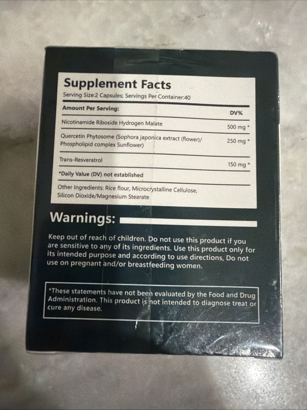 ERMOER Liposomal Nicotinamide Riboside & Resveratrol 900mg 80 Caps Exp 02/19/27