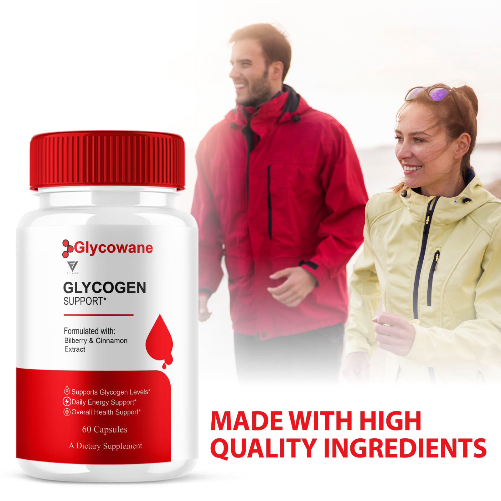 (5 Pack) Glycowane Glycogen Support, Glycowane Health Support (300 Capsules)