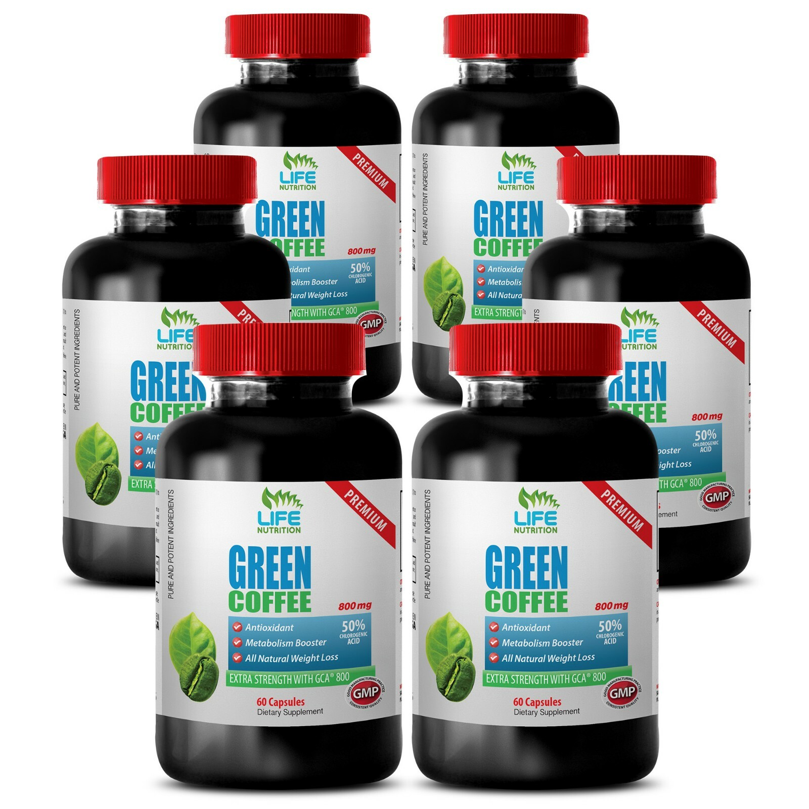 Pure Green Coffee Powder – Green Coffee Extract GCA 800mg – Weight Loss Power 6B