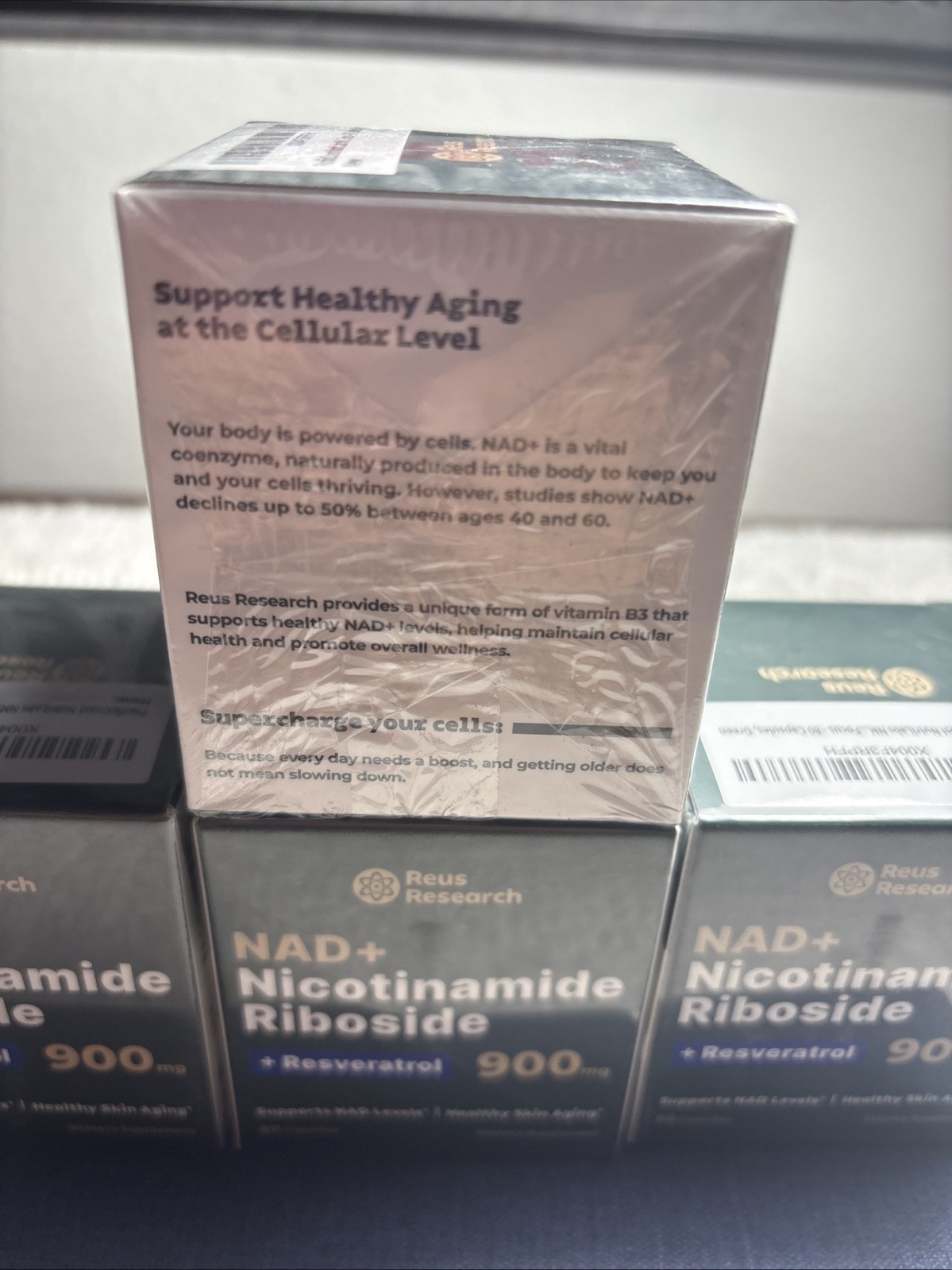 Reus Research NAD+ Nicotinamide Riboside & Resveratrol 900mg 80 Capsules NAD Su…