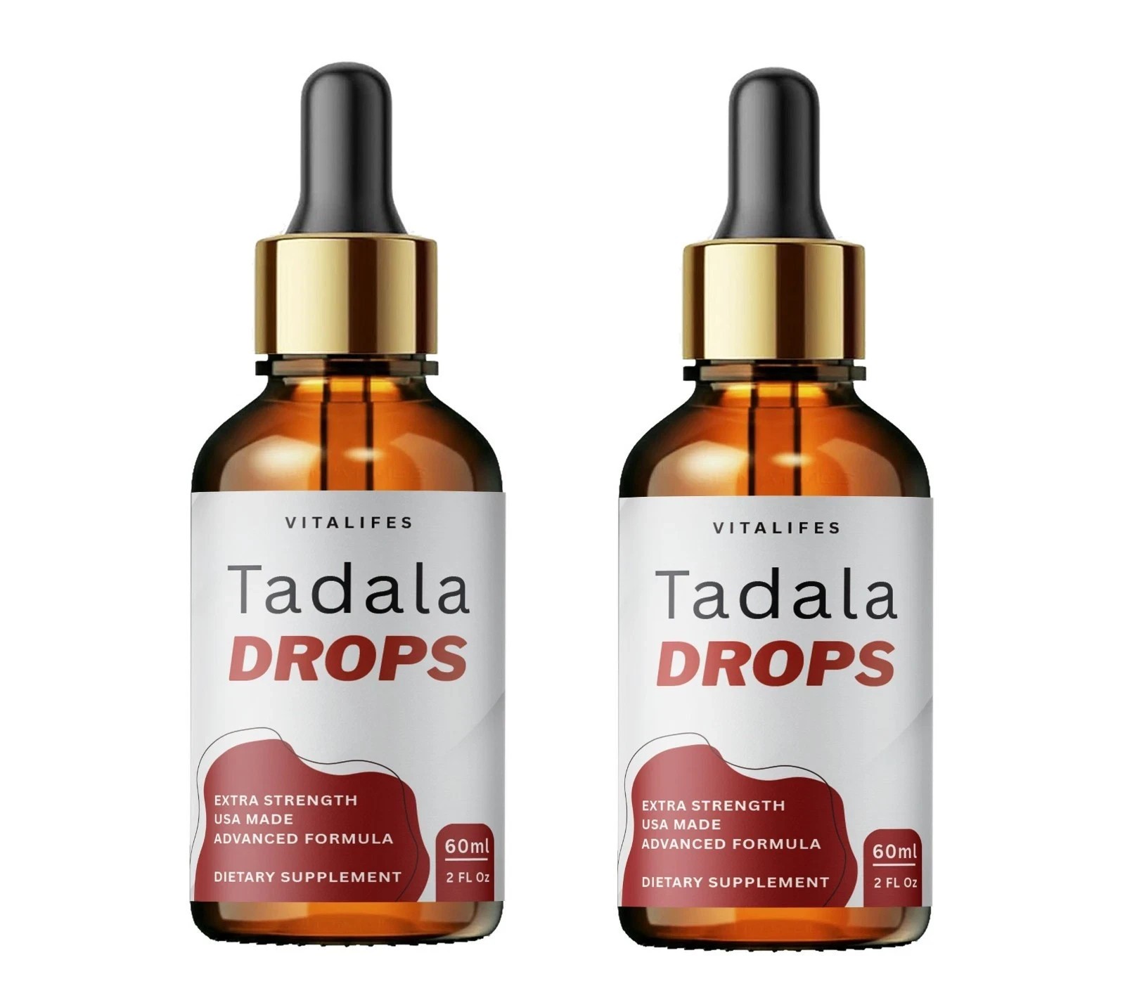 (2 Pack) Tadala Male Support Drops Advanced Vitamin Tadala Strength Supplement