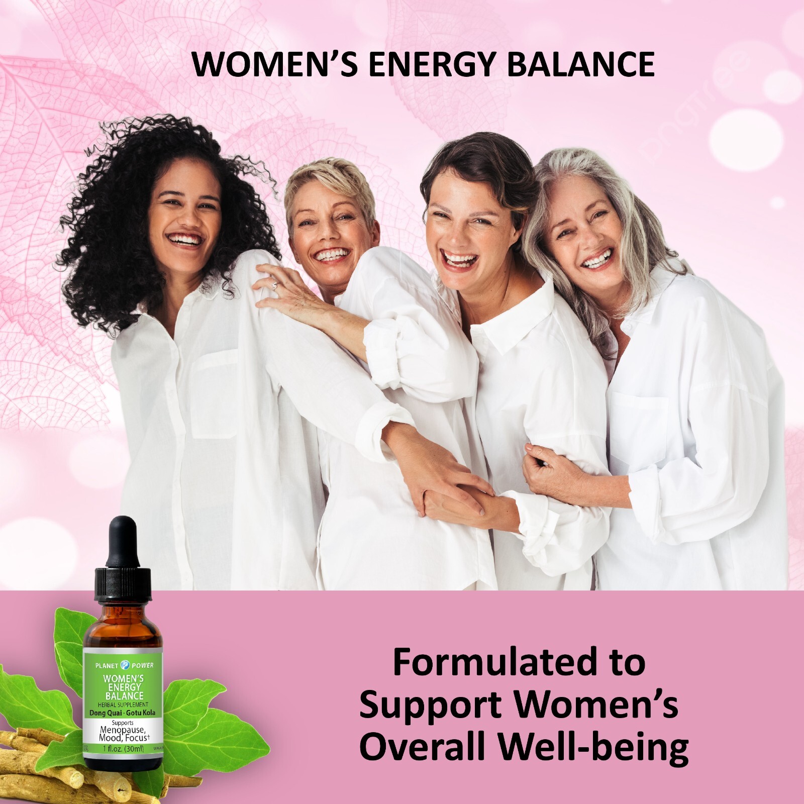 Women’s Hormonal Balance-Daily Herbal Drops. Menopause, PMS, Mood. Ashwagandha+6