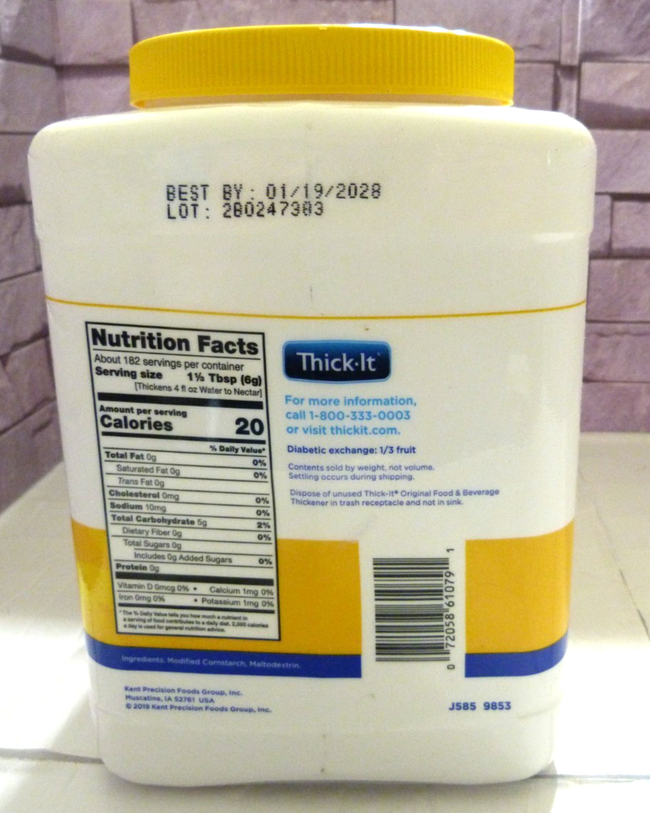 Thick-It Original Food & Drink Thickener Unflavored 36 oz. Canister 01/19/2028