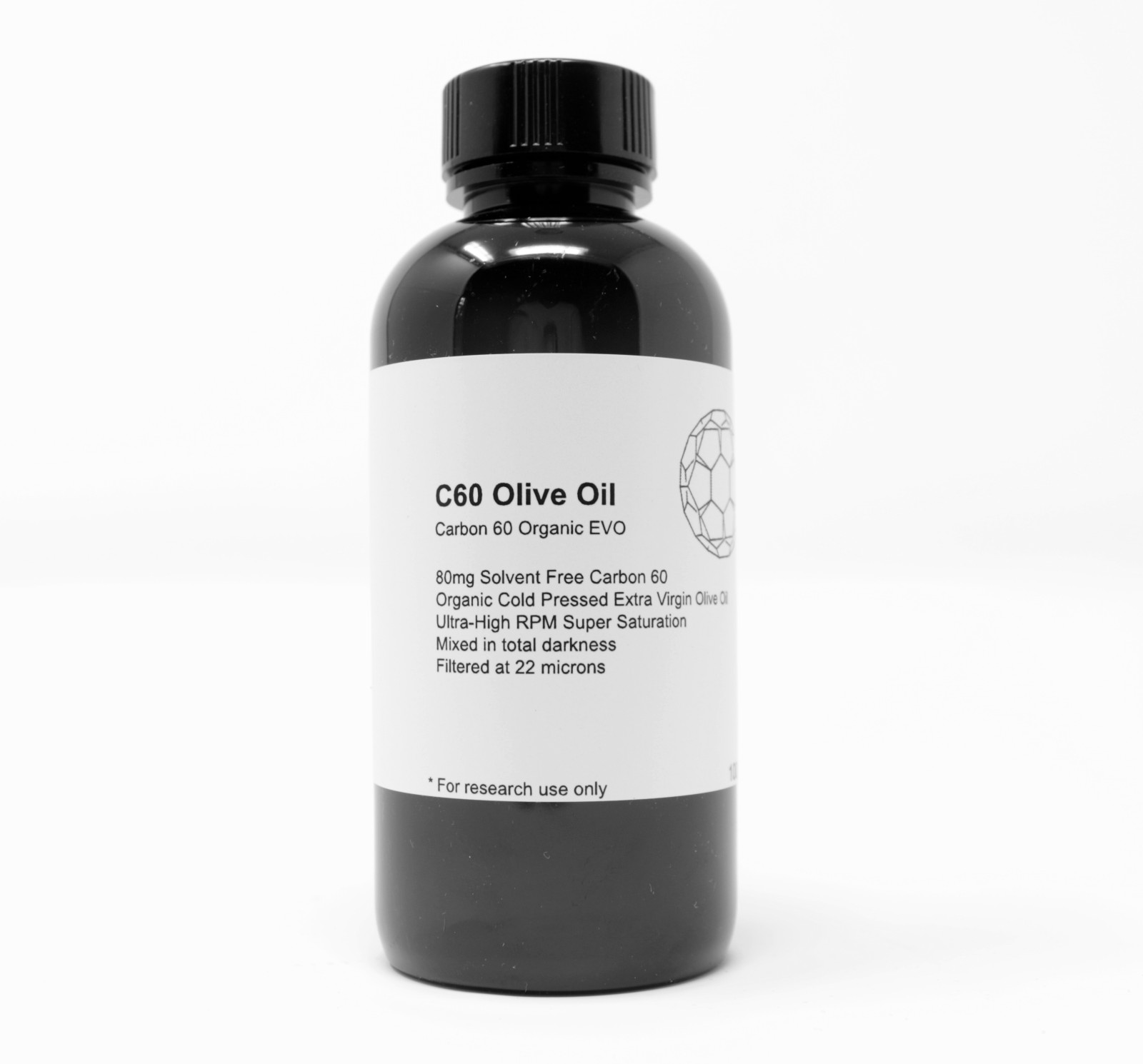 C60 Olive Oil – 80mg 99.95% Carbon 60 Fullerene Solvent Free 100ml