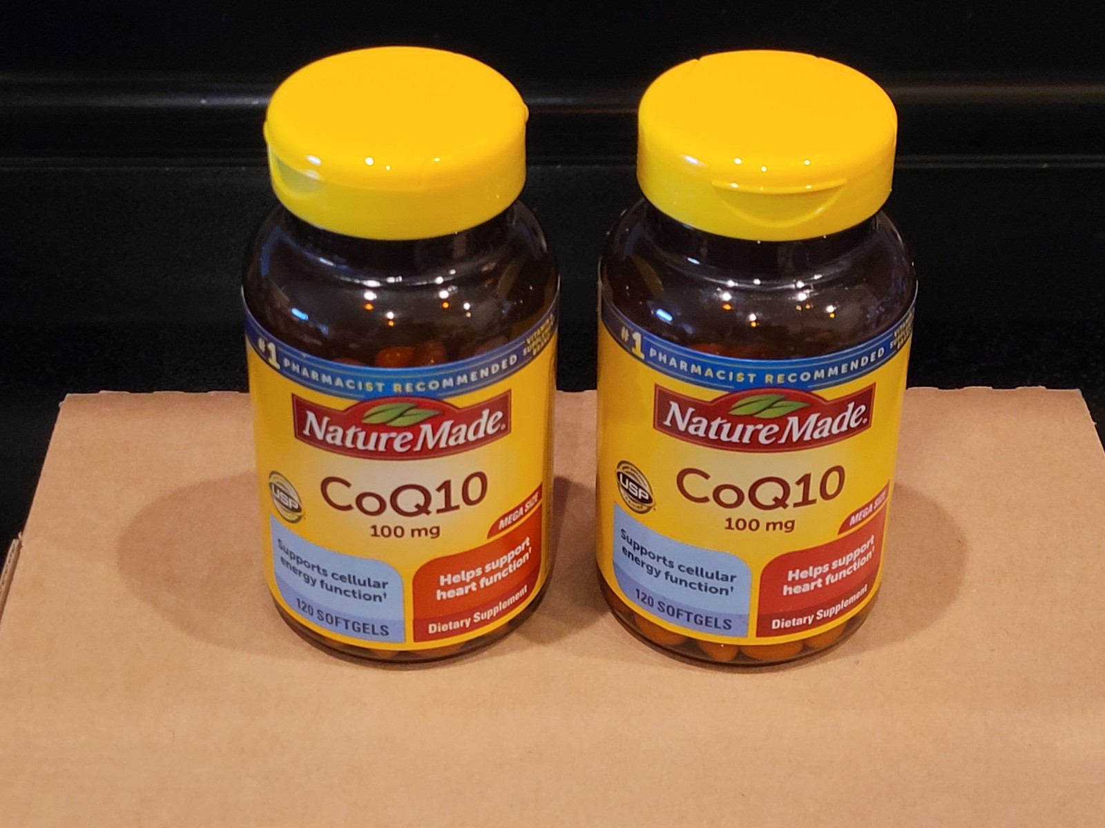 (2X) Nature Made CoQ10 Softgels- 120ct Bottles- 100mg- Exp 5/27- 240 Gels Total!