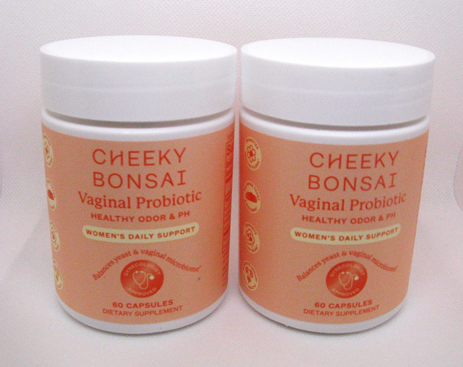 2x Cheeky Bonsai Vaginal Probiotic Women’s Health 60 Cap Each Exp: 8/27 SEALED