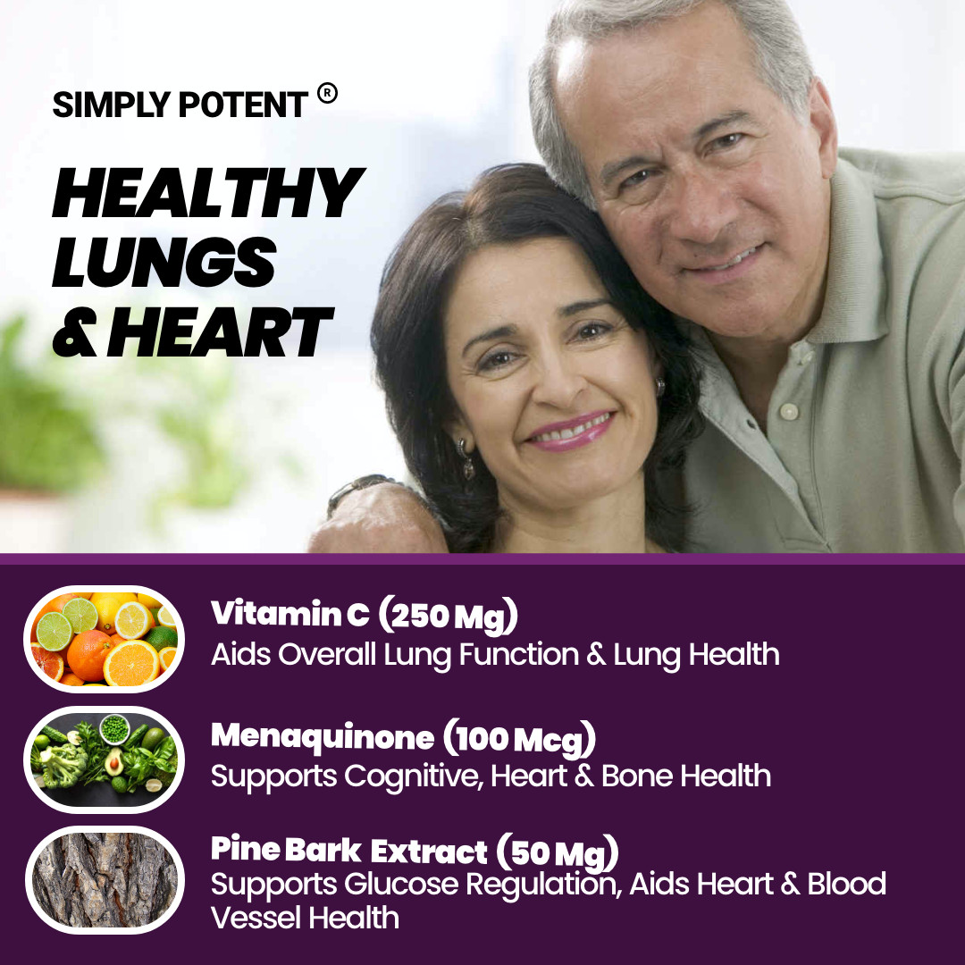 Lung Support Supplement, Lung Cleanse Lung Detox Lung Health Formula 60 Capsules