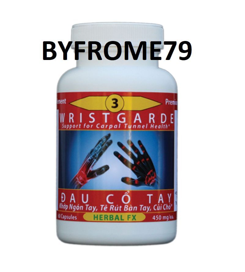 Herbal Fx #3 WRISTGARDE – Toan Chan ĐAU BÀN TAY VÀ CỔ TAY – 100 Capsules – 450mg