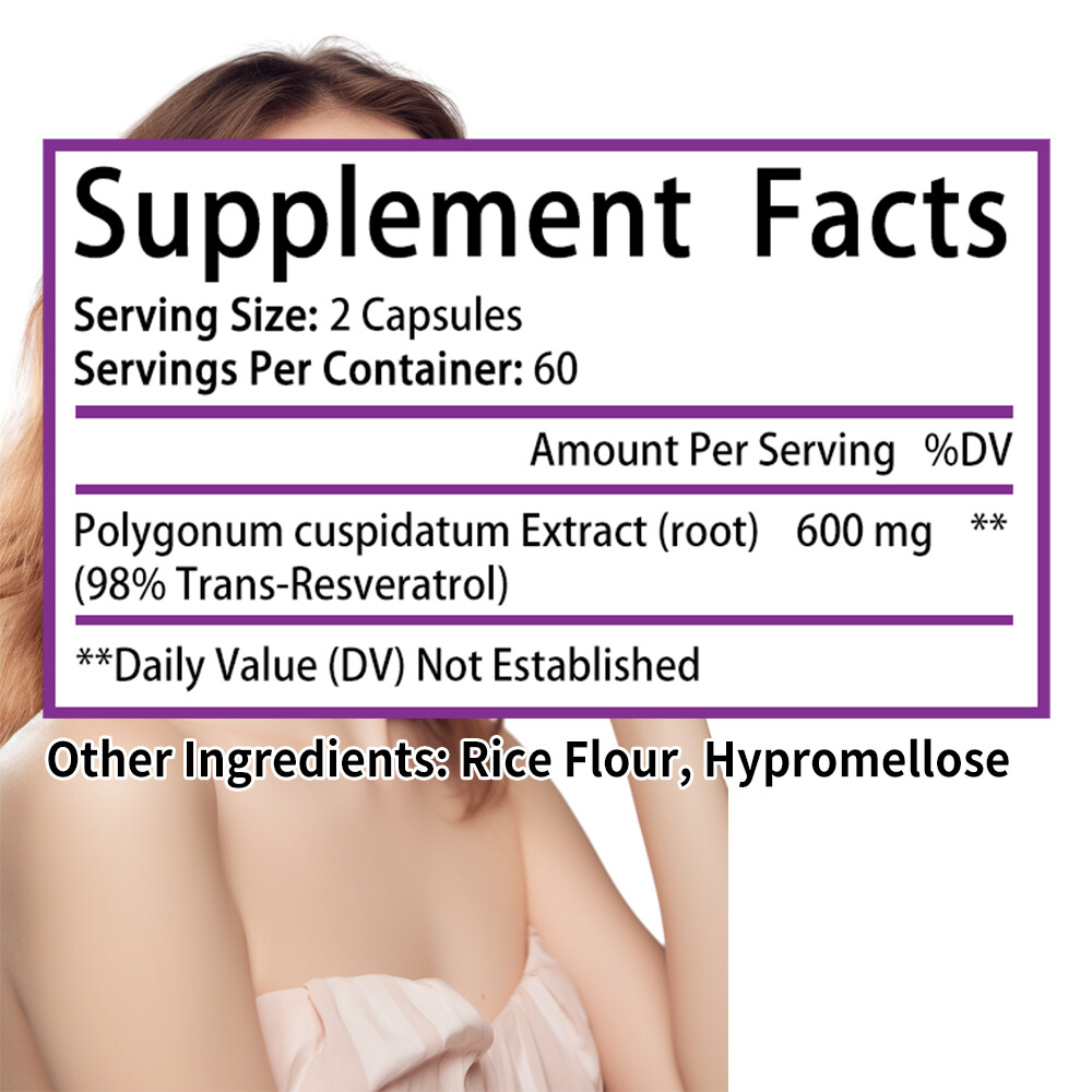 Resveratrol 600mg, Anti Aging, Joint Pain, Antioxidant, Free shipping