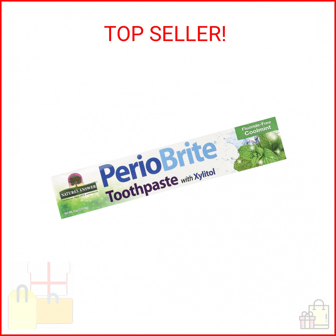 Nature’s Answer Periobrite Toothpaste, 4 Ounce | Whitens Teeth | Freshens Breath