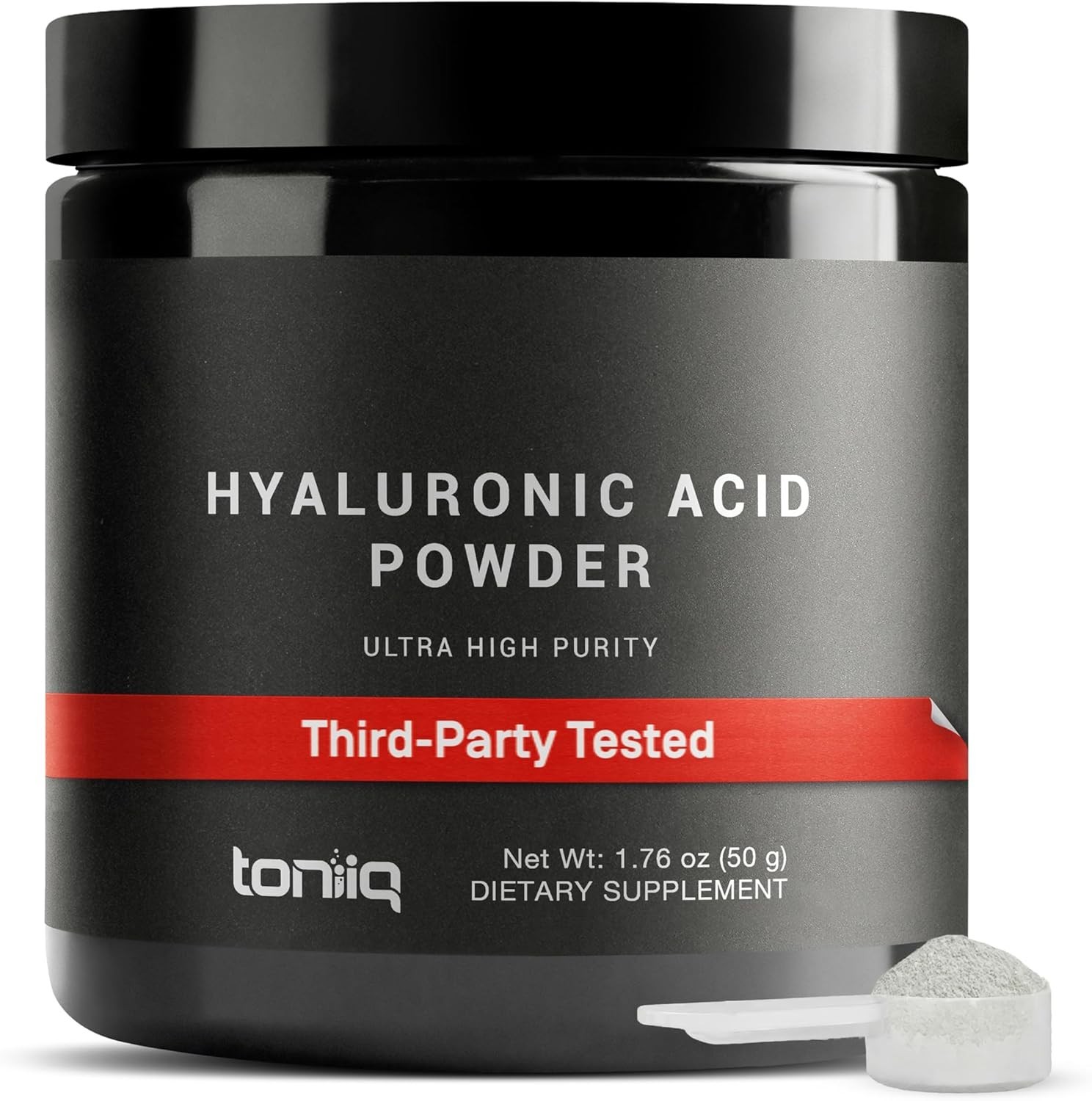 toniiq Hyaluronic Acid POWDER with Vitamin C 10/2027 250mg 180 servings