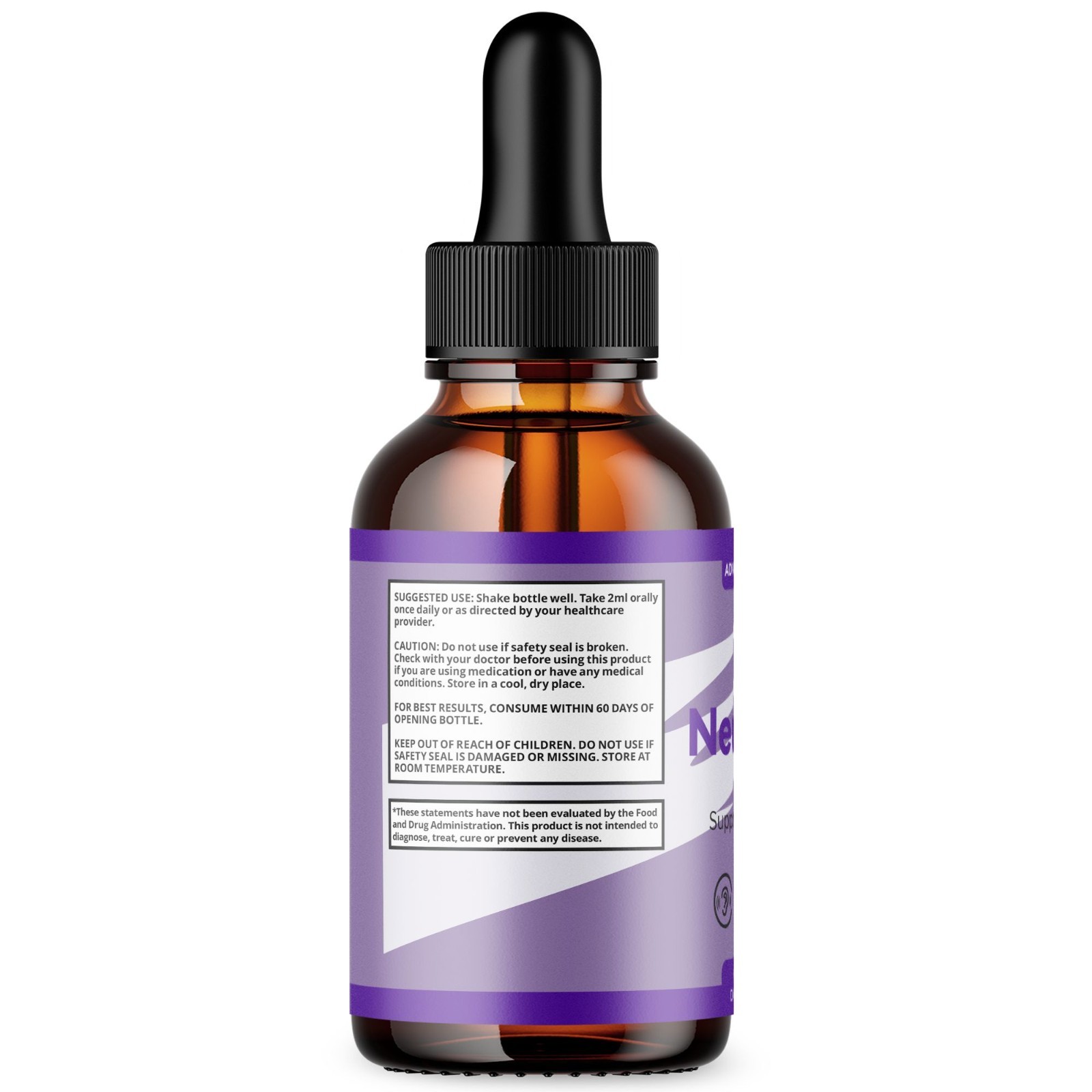 (2 Pack) Neurozen Ear Health Support Drops Natural Neuro Zen Vitamin 60 Servings