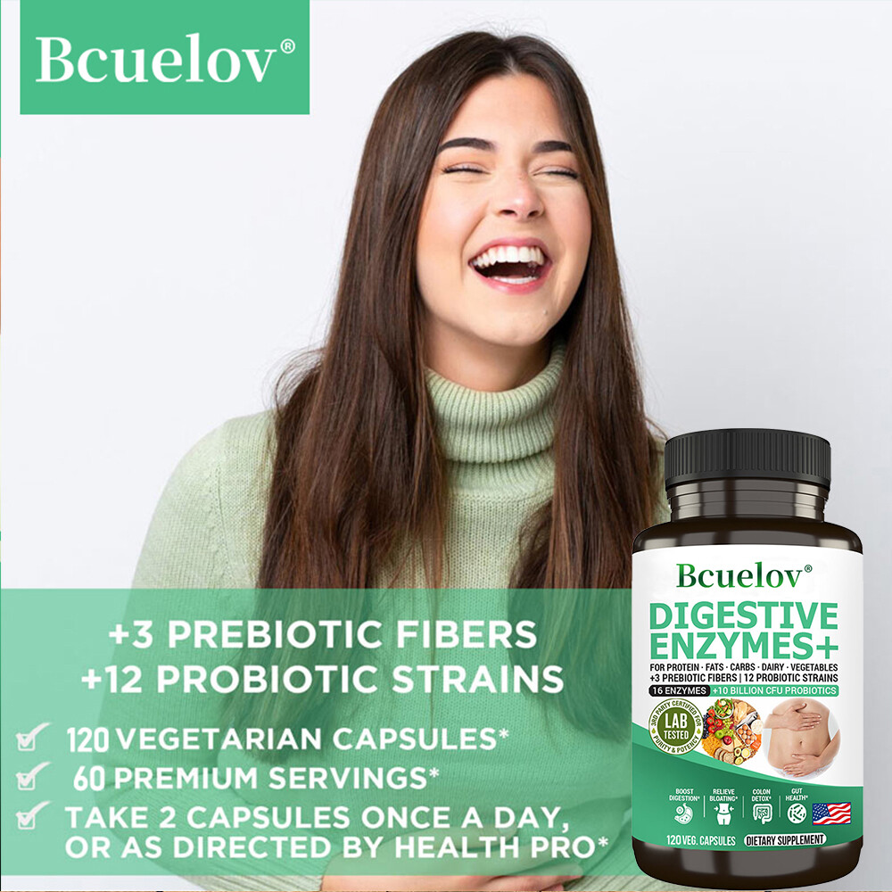 Digestive Enzymes For Gut Health Bloating Relief Capsules Exp 2026 NEW