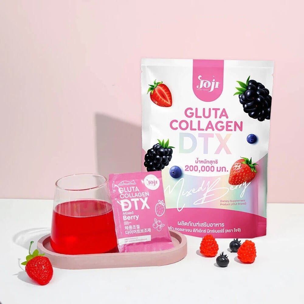 12 x Joji Gluta Collagen DTX Mixed Berry 200,000 mg Weight Management 10 sachets