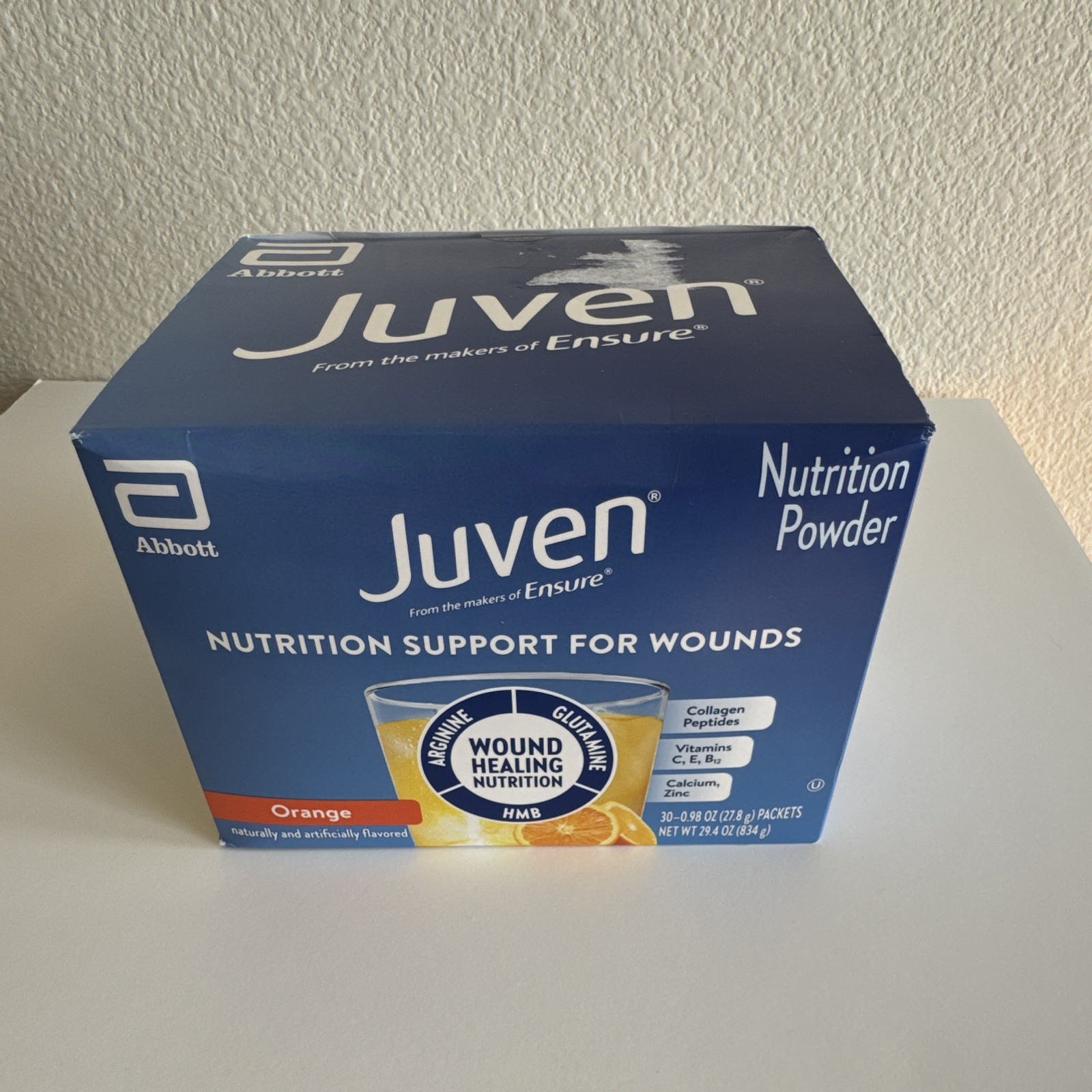 Abbott Juven Nutrition Powder Wound Healing Support Orange 30 Packets 29.4 oz