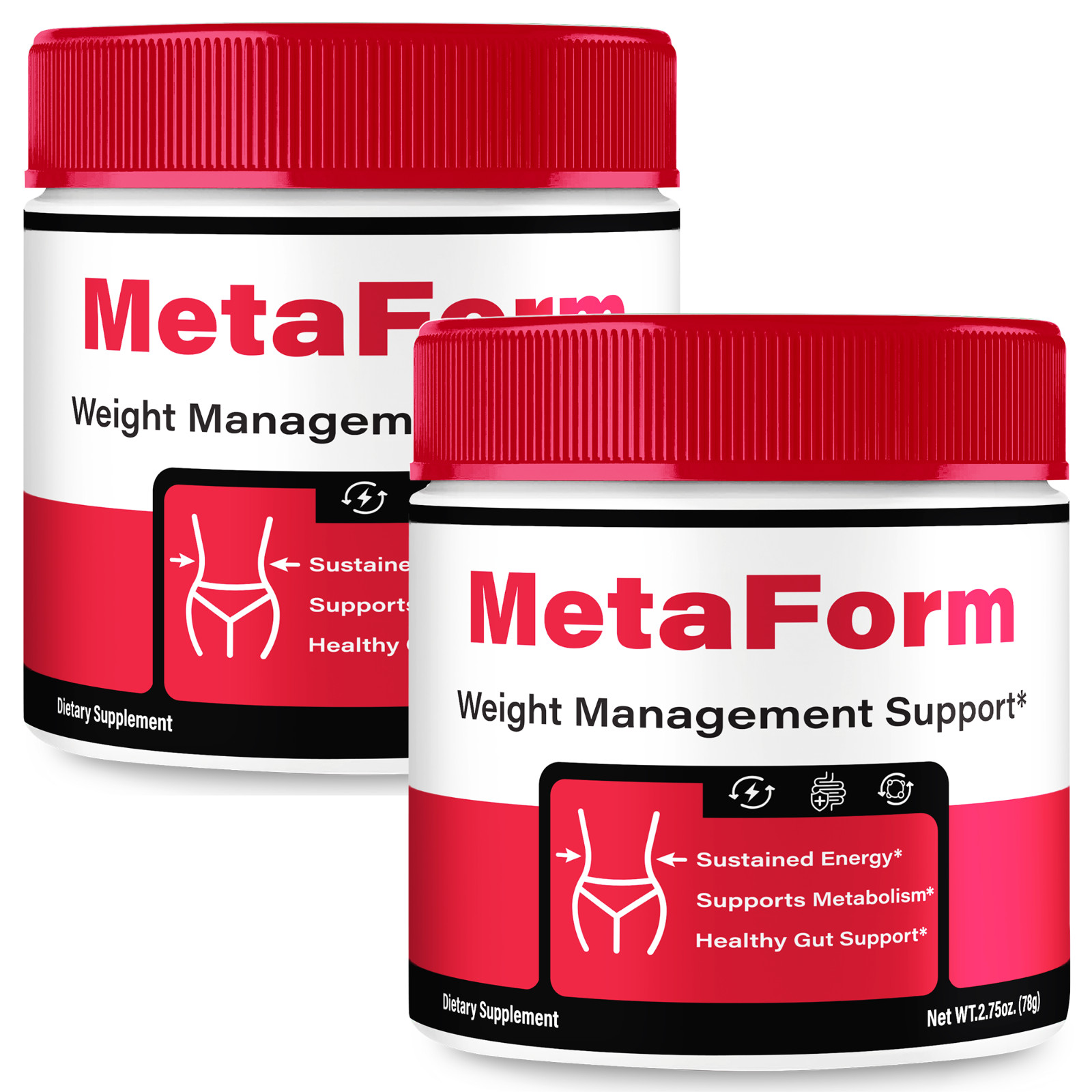 (2 Pack) MetaForm Powder, Advanced Weight Loss Powder for Energy & Fat Burning