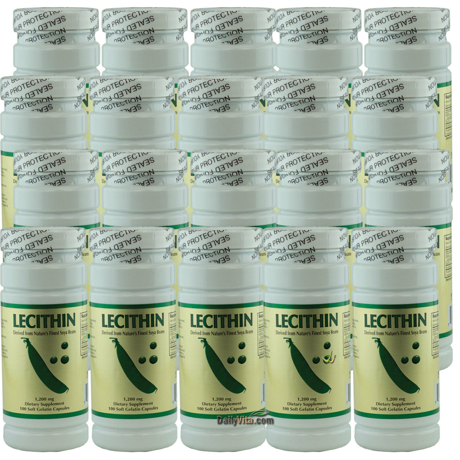 20 Bottles of Lecithin 1200mg 100 Softgels anti-oxidant