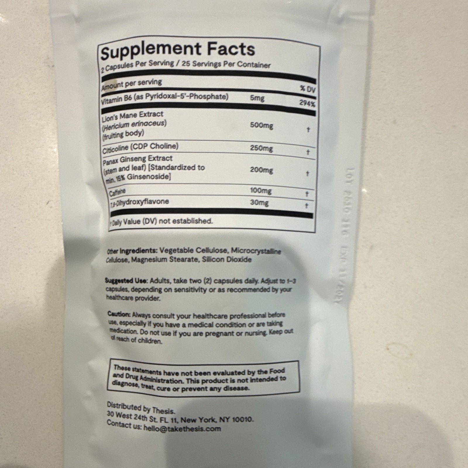 Thesis Clarity Brain & Cognitive Support Veg Capsules 50 11/2027 2510-116