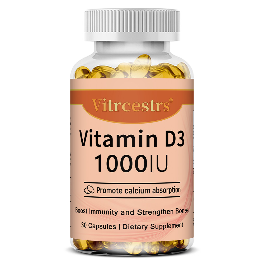 Vitamin D3 1000IU – Supports Calcium Absorption, Strong Bones & Healthy Immunity