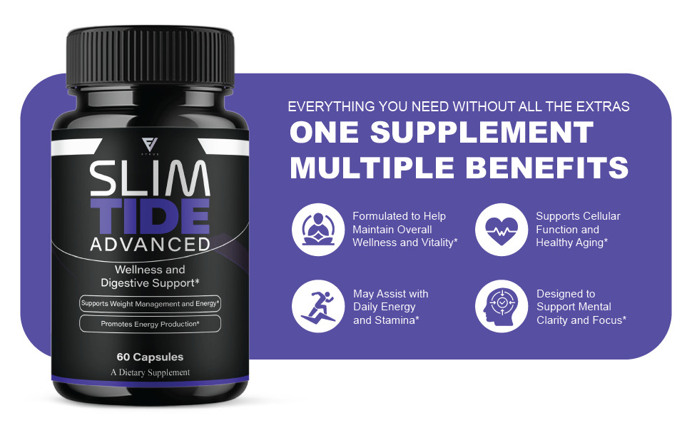 (2 Pack) Slimtide Advanced Health Management Capsules, Slim Tide (120 Capsules)