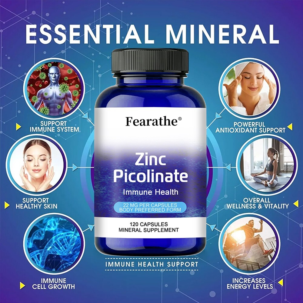 Zinc Picolinate 22mg | High Potency, Non-GMO | Immune Health