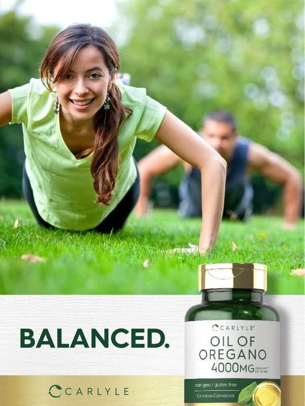 Natural Safe Effective High-Quality Premium Oregano Oil Supplement 4000mg with C