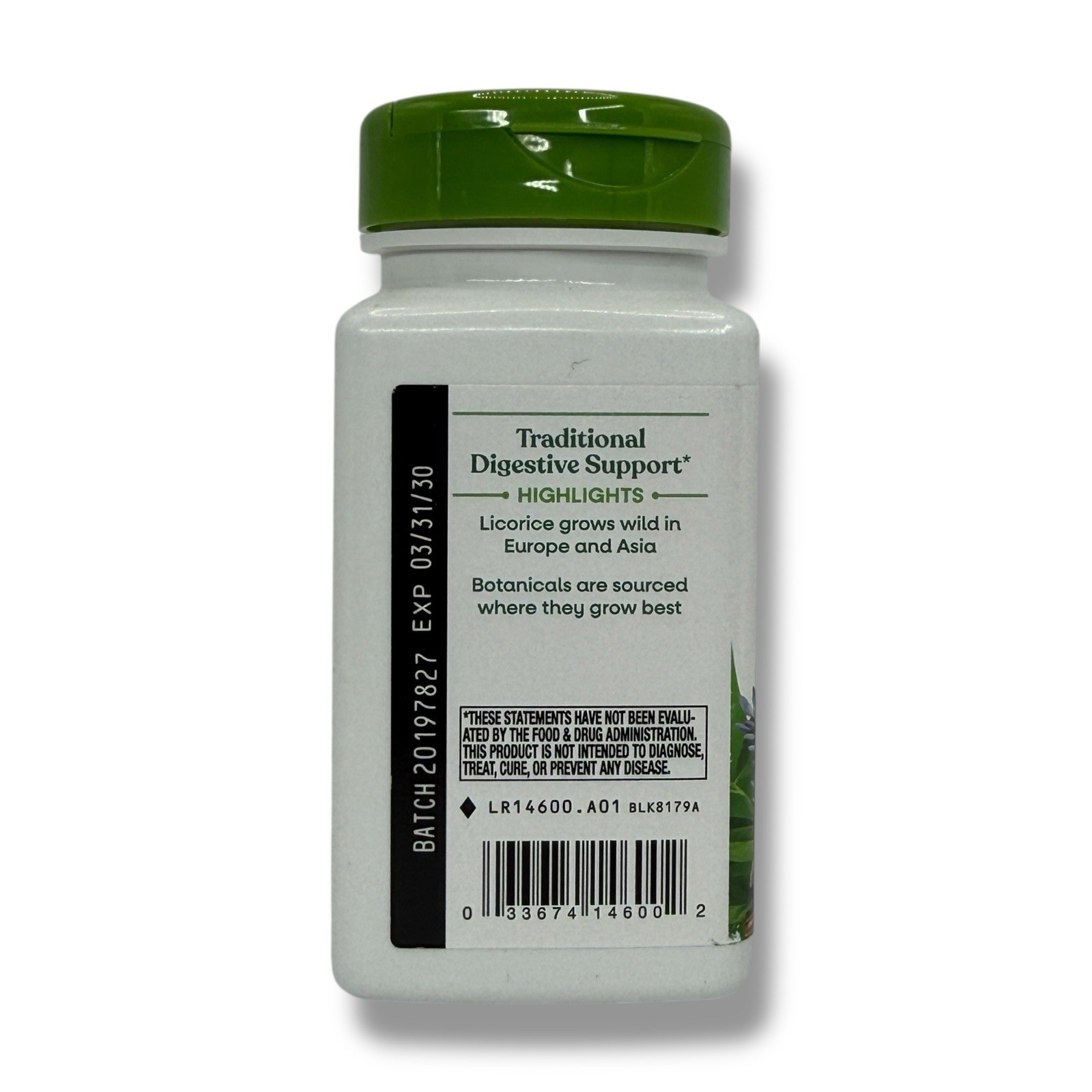 Natures Way Licorice Root Supplement 900mg per Serving Herbal Capsules EXP 03/30