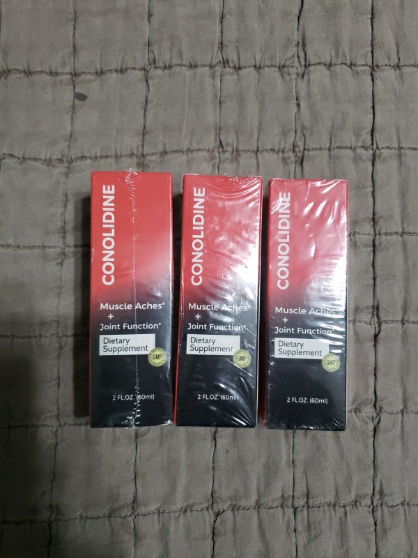 3x CONOLIDINE Muscle Aches + Joint Function Dietary Supplement(2fl.oz Exp7/27
