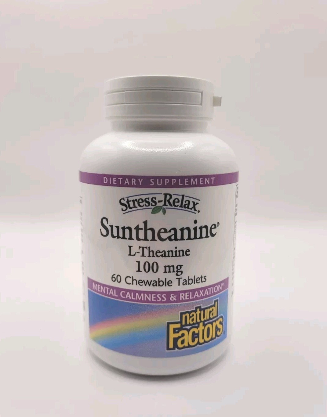 Natural Factors Stress-Relax Suntheanine L-Theanine 100 mg 60 Chewable Tabs