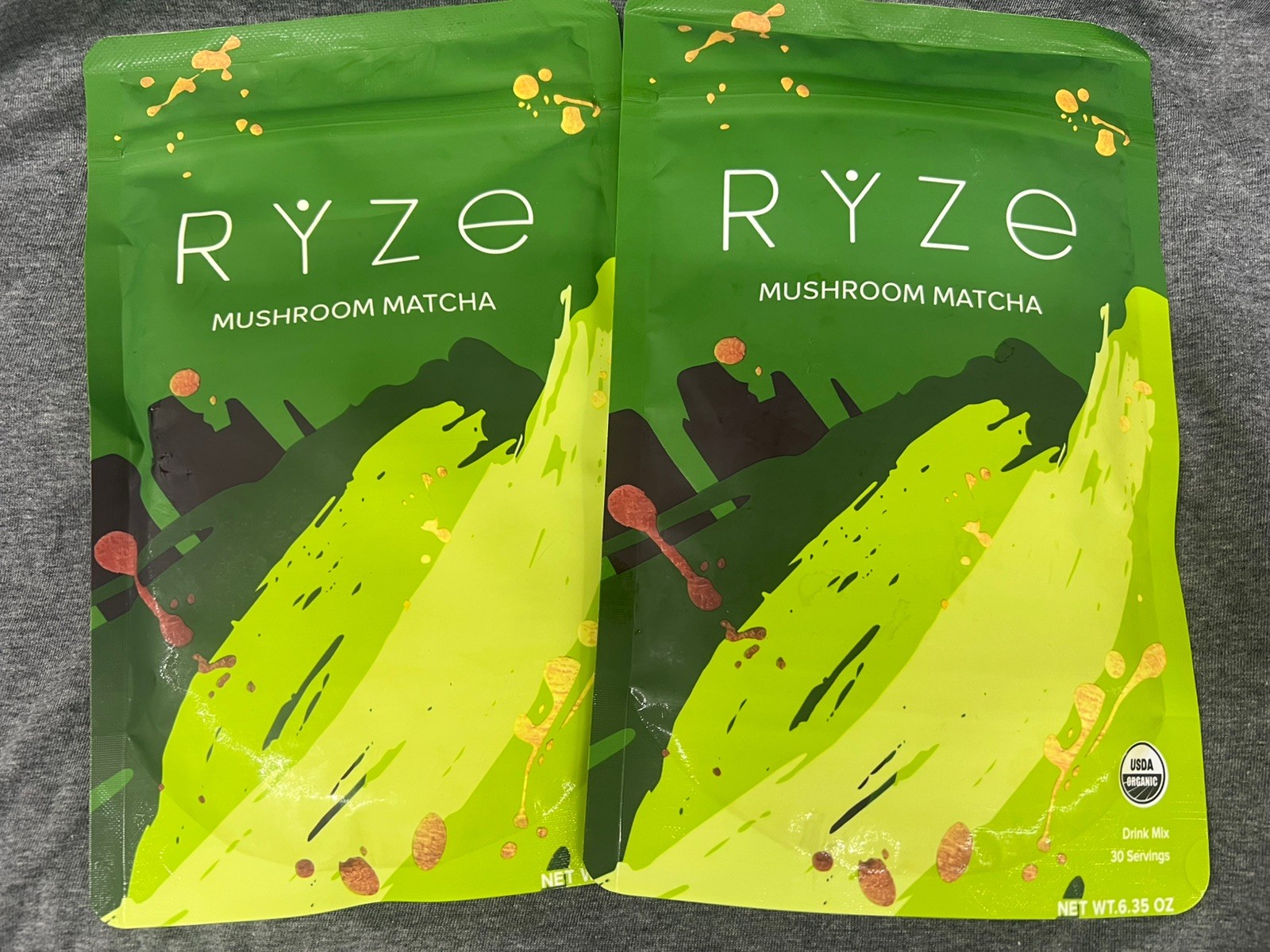 Ryze Organic Mushroom Matcha 2 Pack – 30 Servings Sealed Exp 6/17/27