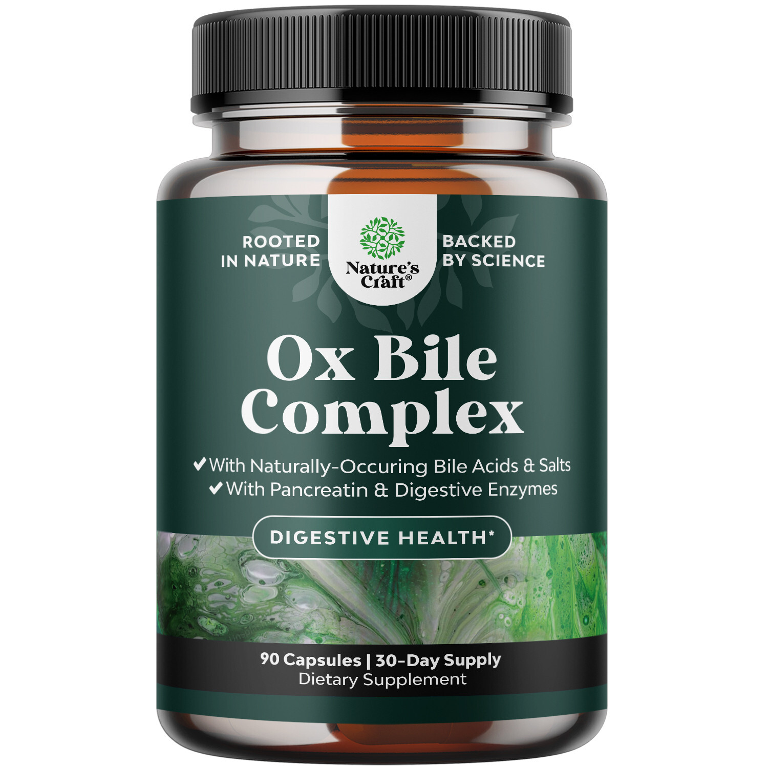Digestive Enzymes with Ox Bile Supplement – Purified Bile Salts for Digestion