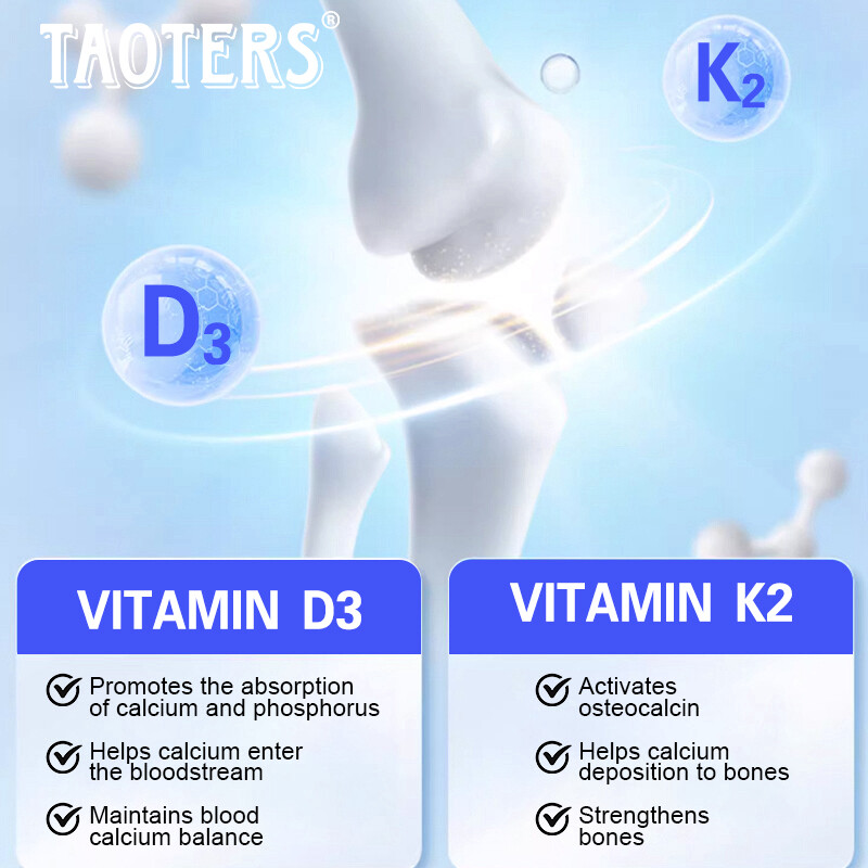 Vitamin D3 5000IU + K2 MK7 Calcium Absorption & Bone Health 120 Softgels