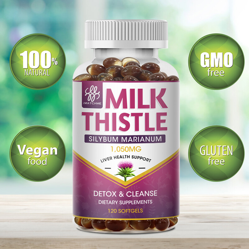 Liver Cleanse Detox Milk Thistle Extracts Silymarin Marianum With Dandelion Root