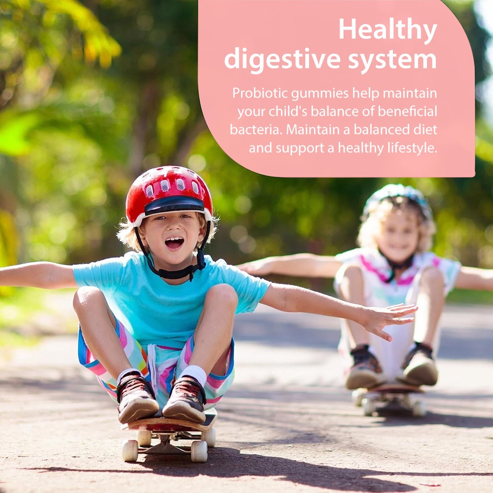 Children Probiotic Gummies for Gut&Immune Health,Kid-Friendly Vegan 60 Count