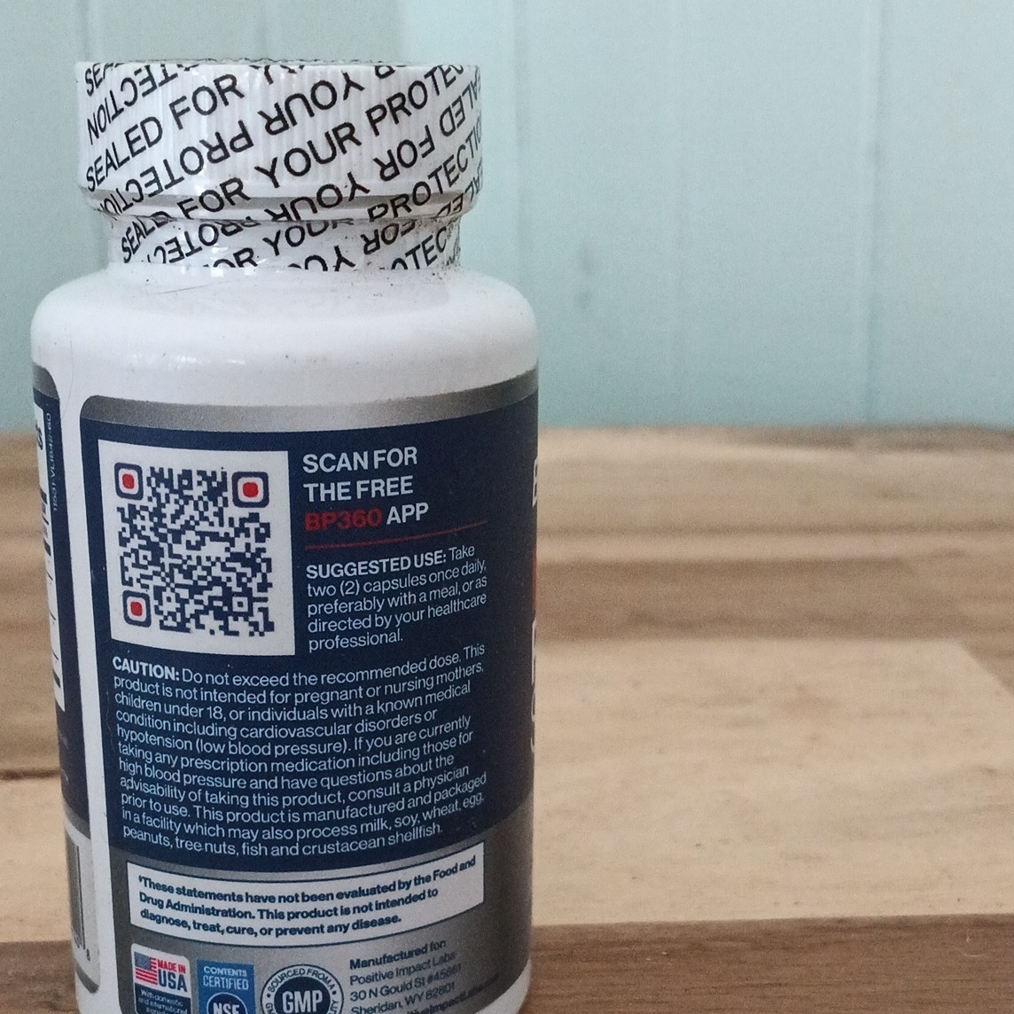 BP360 Blood Pressure Support 60 Capsules w/ CoQ10 Dietary Supplement