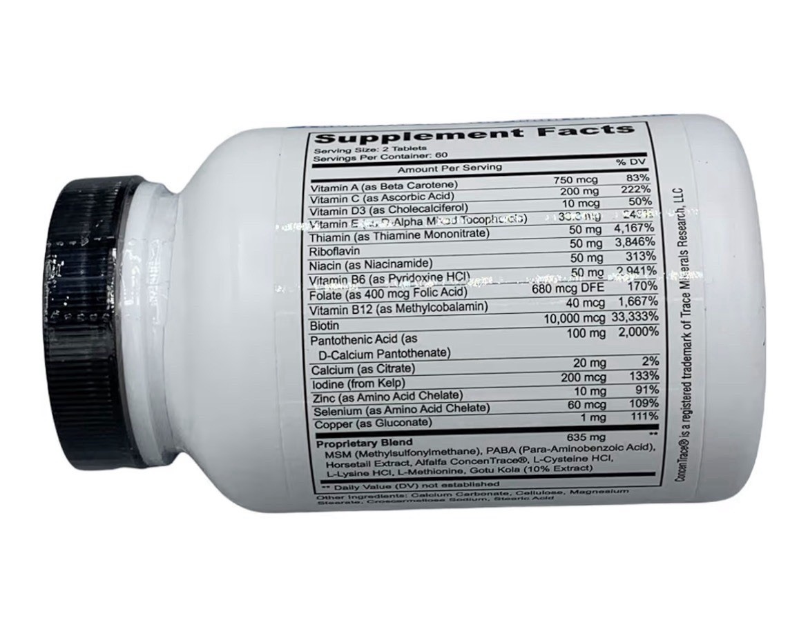 Vitol Great Hair Nails Skin 10,000 mcg Biotin Time Released 120Tablet Supplement