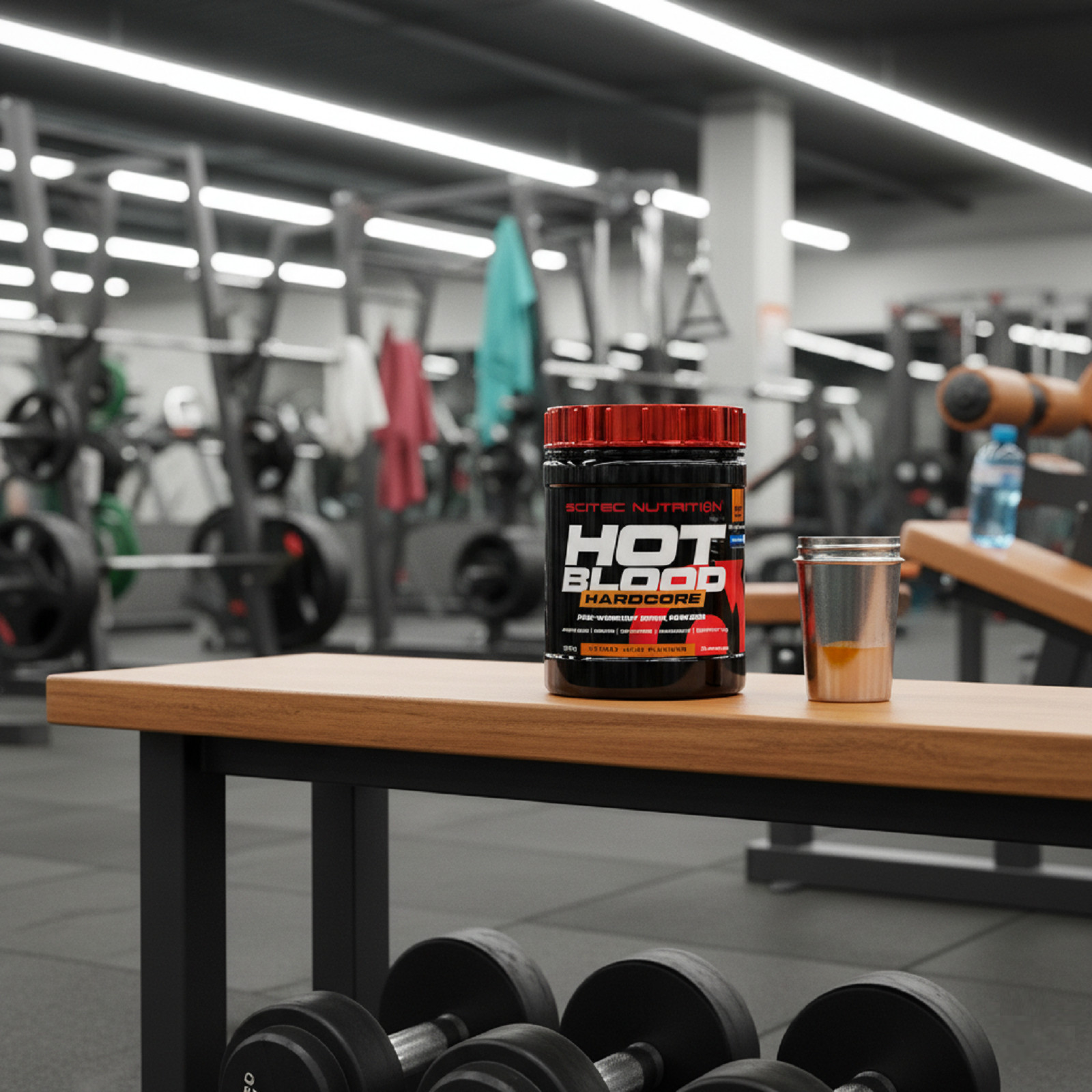 HOT BLOOD 300g Pre-Workout Booster Maximizes Energy Focus & Performance Vitamins