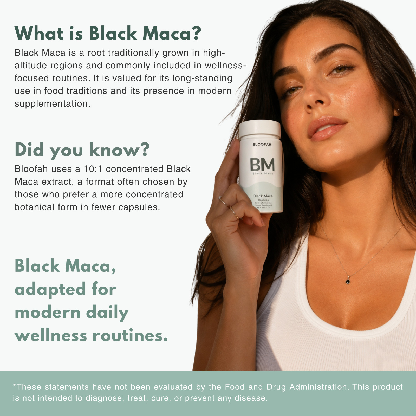 Bloofah BM Black Maca Extract 10:1 500mg | 120 Capsules | Energy & Performance
