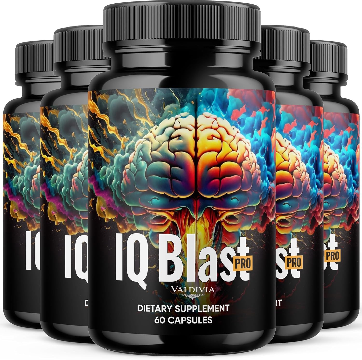 Valdivia IQblast Pro 5 Pack Brain Support Supplement Memory Focus Made in USA