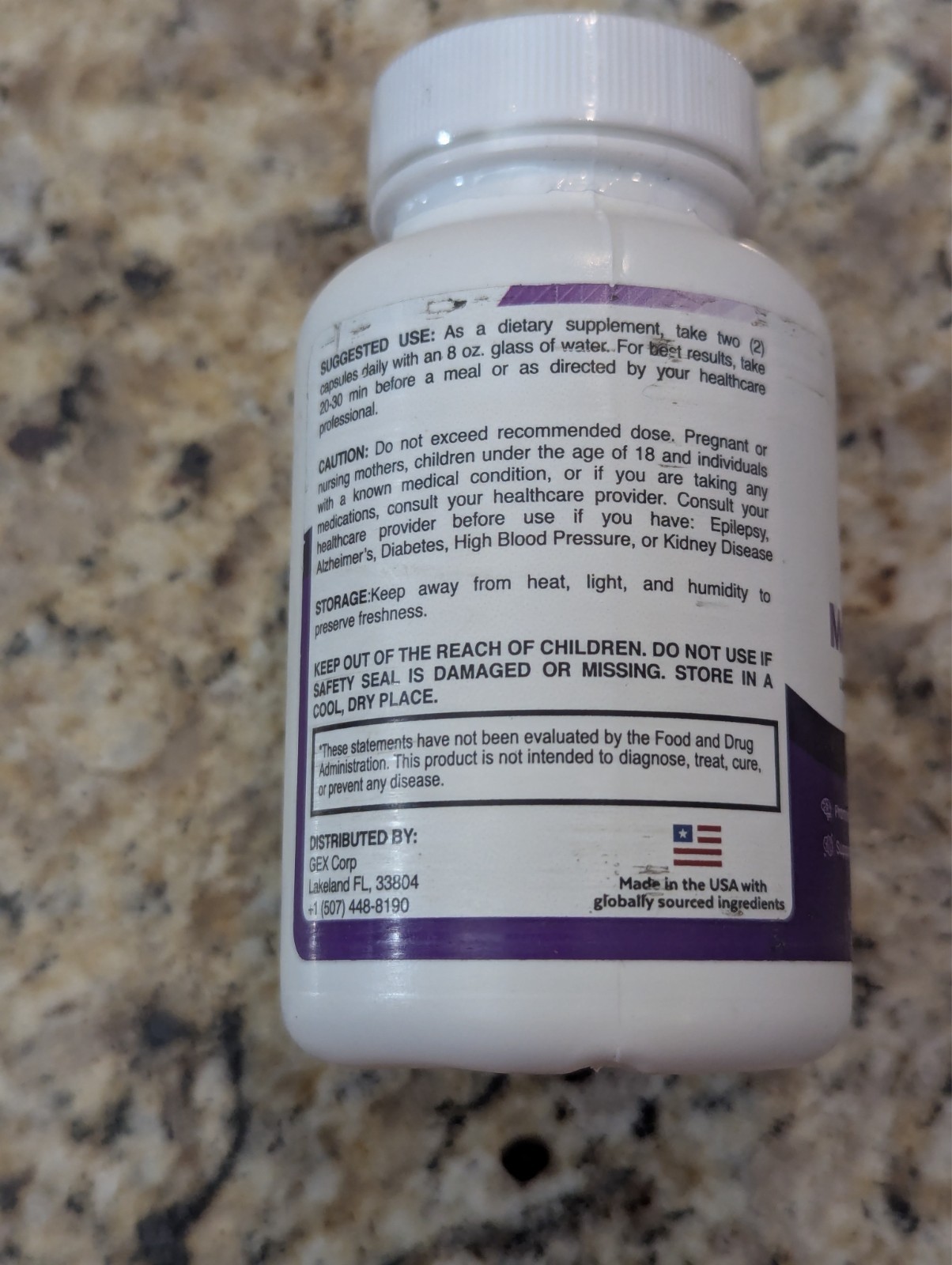 Memopezil Healthy Memory Supplement Brain Support 60 capsules exp: 03/2028