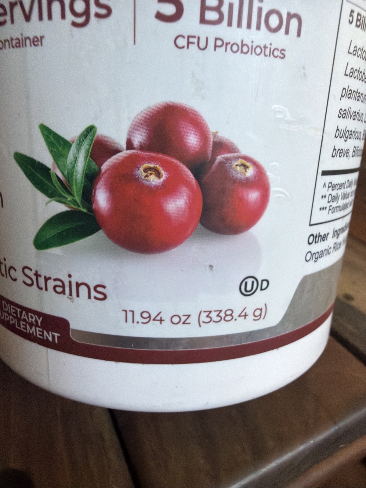 ZAZZEE D-Mannose Powder Plus Cranberry Probiotics 11.94 oz 2000mg Non-GMO 12/27