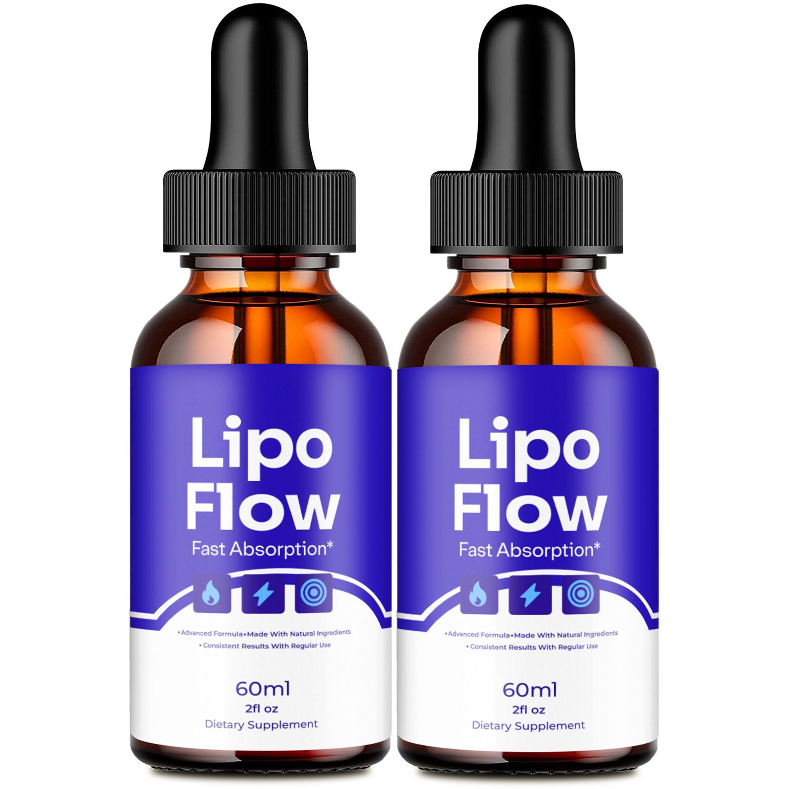 Lipo Flow Drops, Official Lipo Flow Fat Metabolism Supplement Drops (2 Pack)