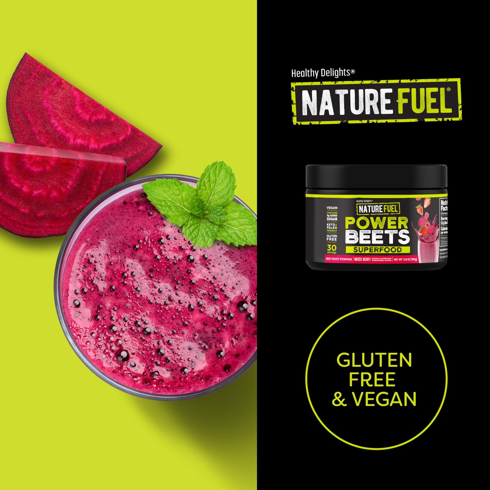 Nature Fuel Power Beets – Super Concentrated Non-GMO Beet Juice Powder –