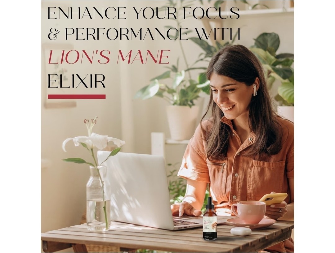 Auri Nutrition Lion’s Mane Elixir Liquid Drops Focus Memory Alcohol Free 2 fl oz