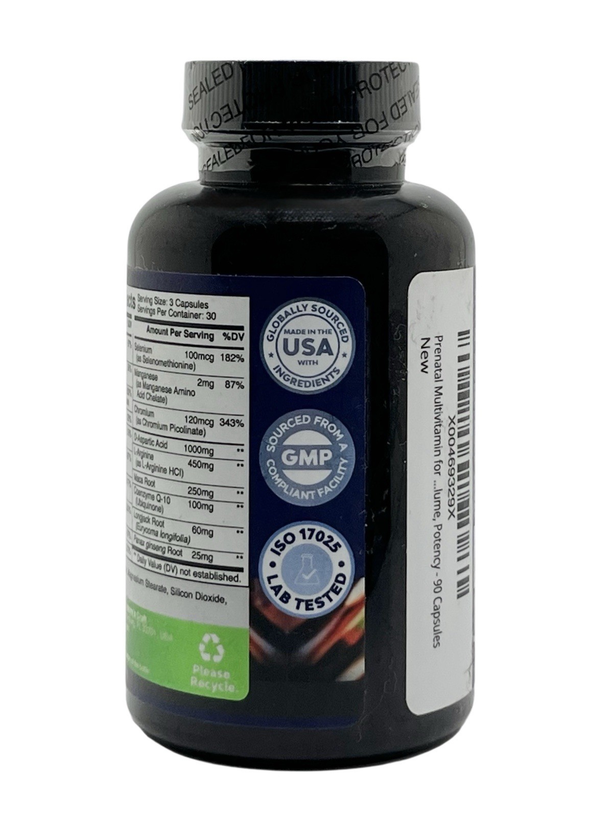 Male Fertility Supplement Pre Conception ~ CoQ10, Methyl Folate, Maca Root 90ct
