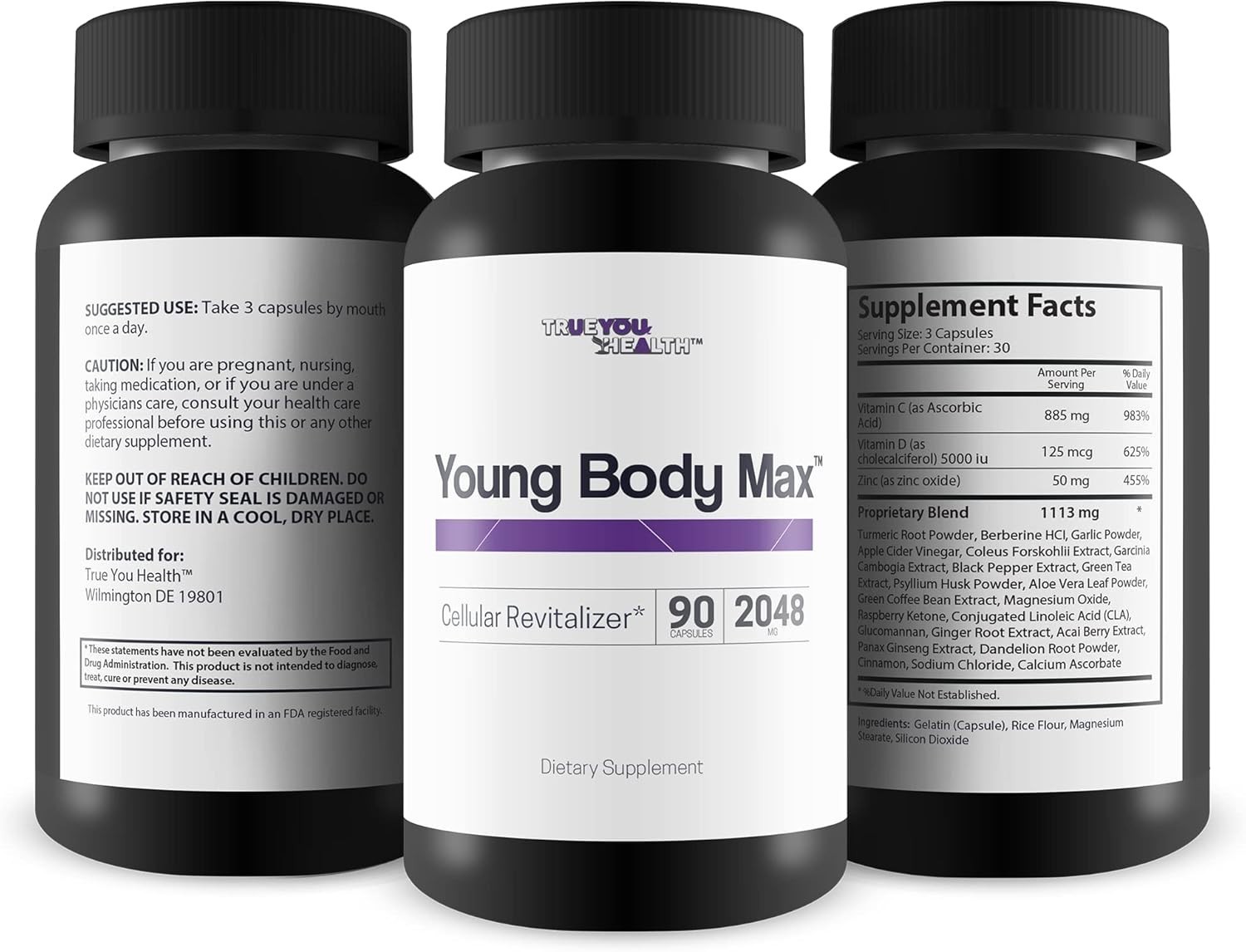 Young Body Max – Cellular Revitalizer Supplement – Support Youth & Longevity