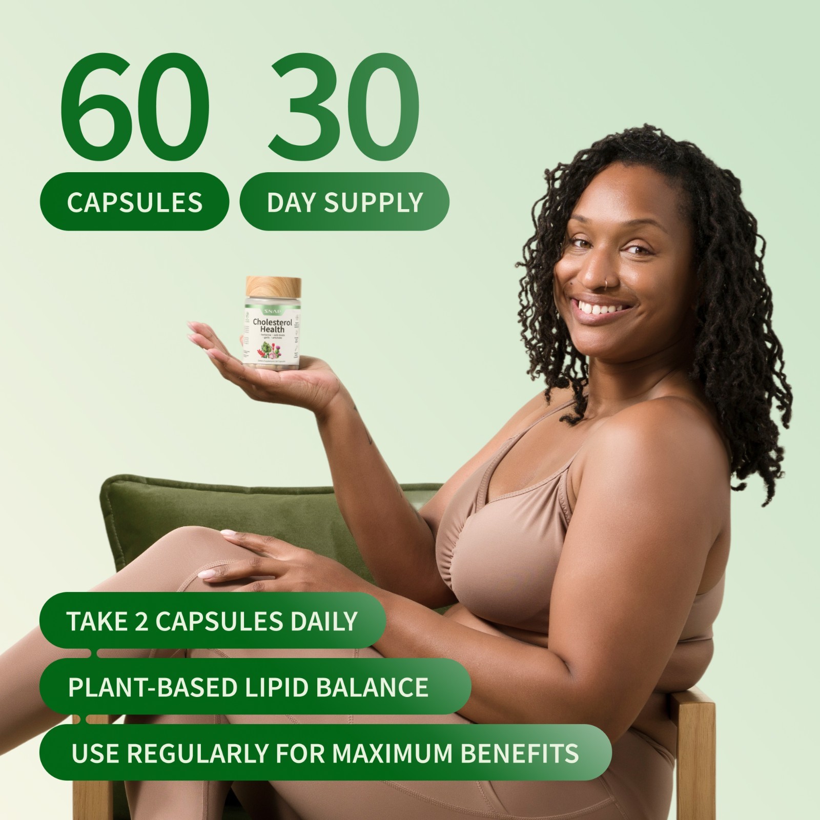 Cholesterol Health Snap Supplements Lipid Metabolism, Digestive Function, 60 Cap