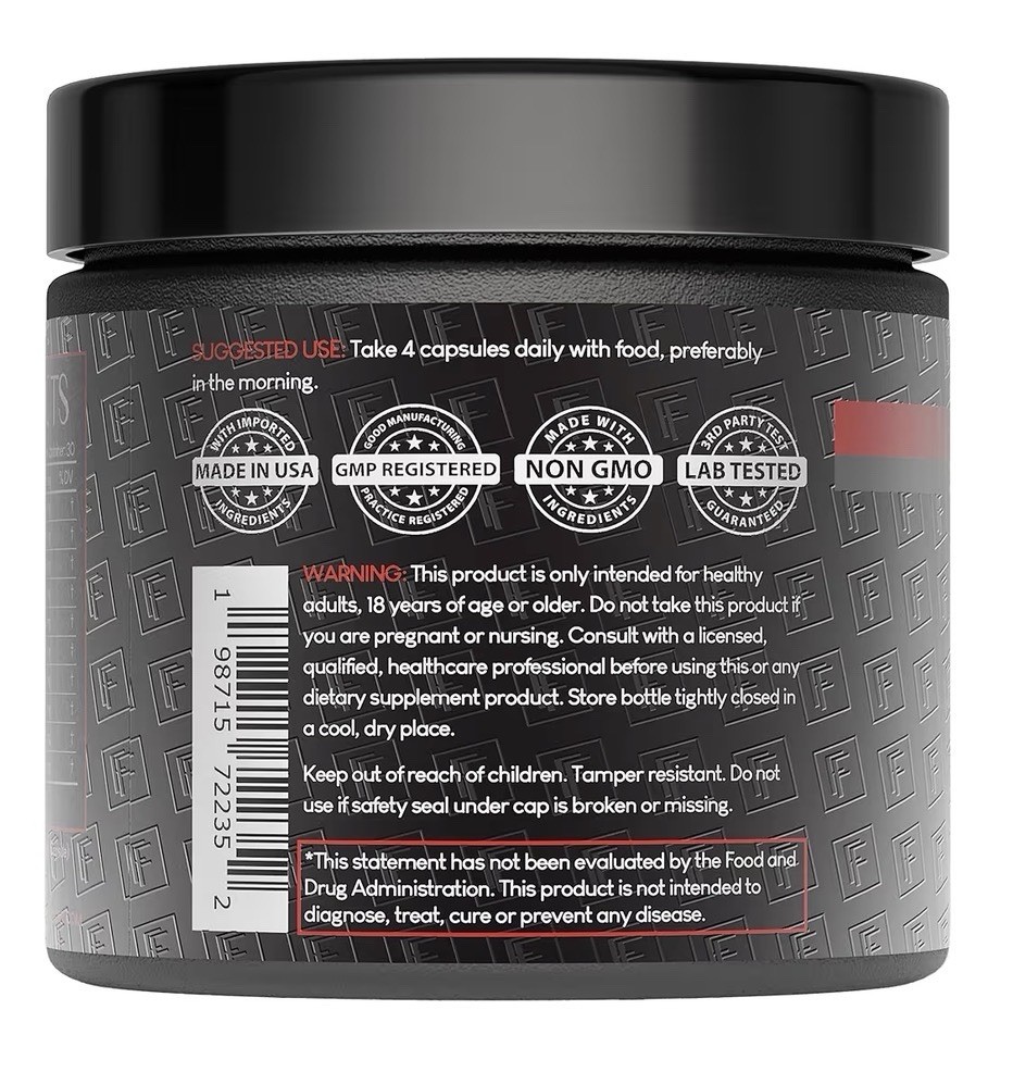 Formulation Factory Heart of Steel Nitric Oxide 10-in-1 For Men Women 120capsule